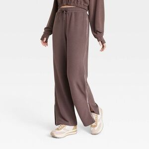 All in Motion Brown Waffle Wide Leg Soft Pant
